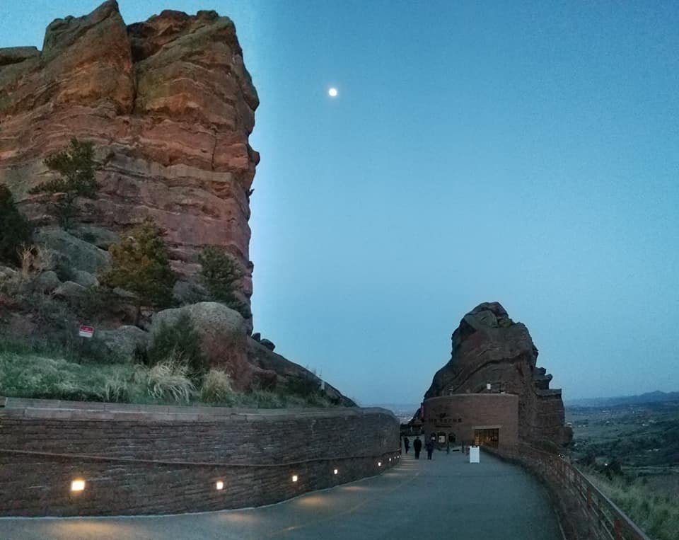 Red Rocks during night